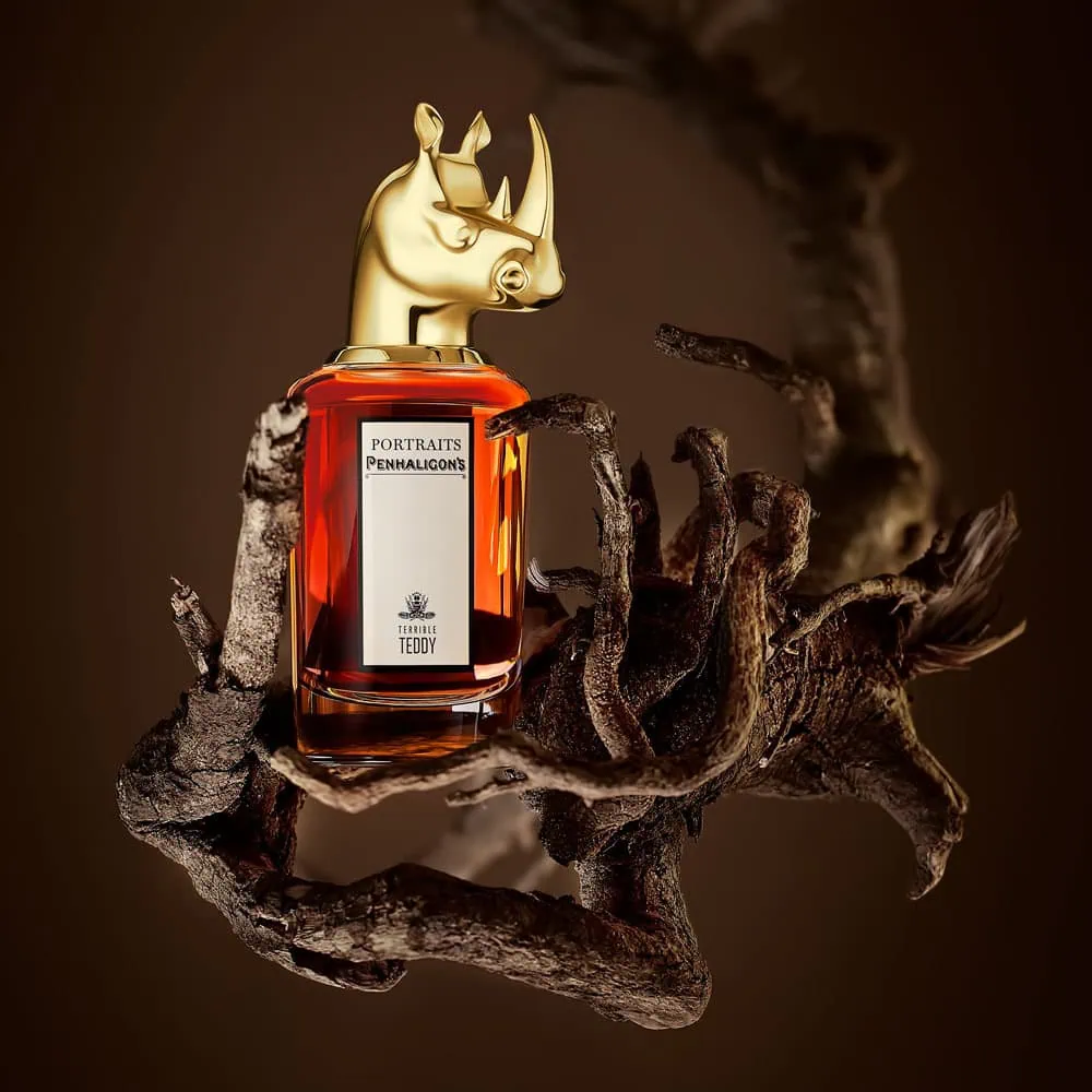Product photography cosmetics of forest green diffuser in commercial lifestyle photography woodland oasis after