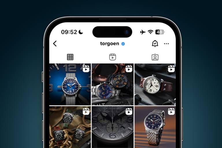Instagram ad videos for watch brand in product video