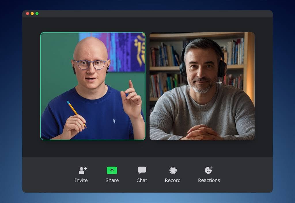 Online meeting of Other Planet Studio CEO with a client