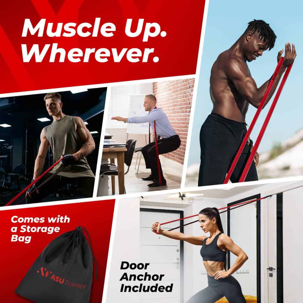 Sport rubber bands and photos of their use by various people aggressive dynamic red design amazon photography